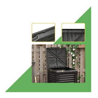 Κάδος Κομποστοποίησης 300 Lt 60.5 x 60.5 x 81.5 cm Outsunny 845-491 Κάδος Κομποστοποίησης 300 Lt 60.5 x 60.5 x 81.5 cm Outsunny 845-491