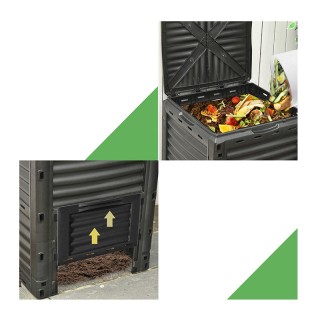 Κάδος Κομποστοποίησης 300 Lt 60.5 x 60.5 x 81.5 cm Outsunny 845-491 Κάδος Κομποστοποίησης 300 Lt 60.5 x 60.5 x 81.5 cm Outsunny 845-491