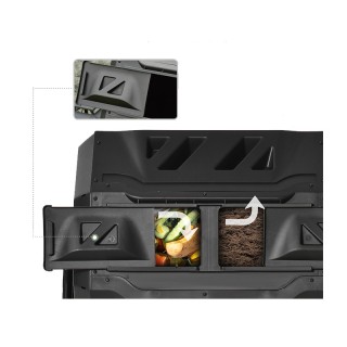 Κάδος Ταχείας Κομποστοποίησης 160 Lt 71 x 64 x 92 cm Outsunny 845-490 Κάδος Ταχείας Κομποστοποίησης 160 Lt 71 x 64 x 92 cm Outsunny 845-490