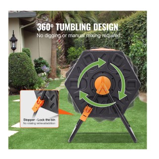 Κάδος Ταχείας Κομποστοποίησης με 2 Θαλάμους 140 Lt 785 x 605 x 795 ...