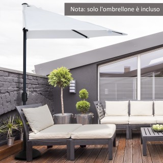 Outsunny Ημικυκλική Ομπρέλα Αδιάβροχη Προστασία UV Λευκή 269 x 138 ... Outsunny Ημικυκλική Ομπρέλα Αδιάβροχη Προστασία UV Λευκή 269 x 138 ...