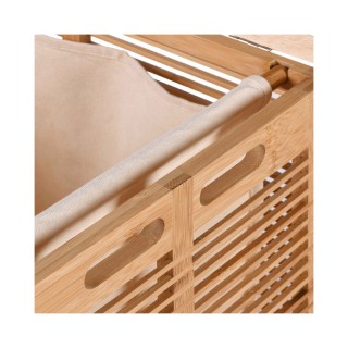 Καλάθι Απλύτων από Μπαμπού με 2 Υφασμάτινες Τσάντες 50 x 35 x 60 cm... Καλάθι Απλύτων από Μπαμπού με 2 Υφασμάτινες Τσάντες 50 x 35 x 60 cm...