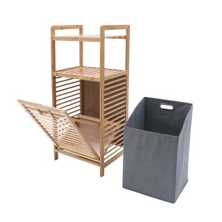 Καλάθι Απλύτων από Μπαμπού με Υφασμάτινη Τσάντα και 2 Ράφια 40 x 30... Καλάθι Απλύτων από Μπαμπού με Υφασμάτινη Τσάντα και 2 Ράφια 40 x 30...