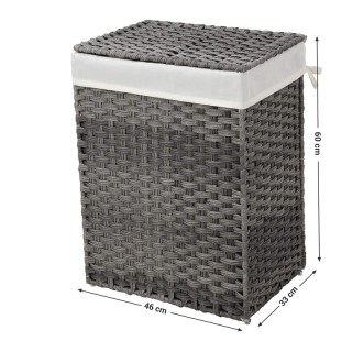 Καλάθι Απλύτων από Συνθετικό Ρατάν 90 Lt Χρώματος Γκρι Songmics LCB... Καλάθι Απλύτων από Συνθετικό Ρατάν 90 Lt Χρώματος Γκρι Songmics LCB...