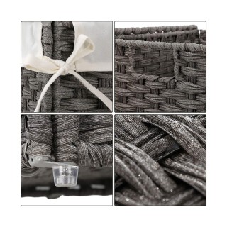 Καλάθι Απλύτων από Συνθετικό Ρατάν 90 Lt Χρώματος Γκρι Songmics LCB... Καλάθι Απλύτων από Συνθετικό Ρατάν 90 Lt Χρώματος Γκρι Songmics LCB...