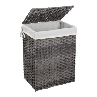 Καλάθι Απλύτων από Συνθετικό Ρατάν 90 Lt Χρώματος Γκρι Songmics LCB... Καλάθι Απλύτων από Συνθετικό Ρατάν 90 Lt Χρώματος Γκρι Songmics LCB...