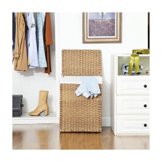 Καλάθι Απλύτων από Συνθετικό Ρατάν 90 Lt Χρώματος Καφέ Ανοιχτό Song...