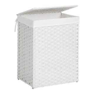 Καλάθι Απλύτων από Συνθετικό Ρατάν 90 Lt Χρώματος Λευκό Songmics LC... Καλάθι Απλύτων από Συνθετικό Ρατάν 90 Lt Χρώματος Λευκό Songmics LC...