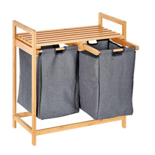 Καλάθι Απλύτων από Μπαμπού με 2 Χώρους και 1 Ράφι 02012284 Bakaji 0... Καλάθι Απλύτων από Μπαμπού με 2 Χώρους και 1 Ράφι 02012284 Bakaji 0...