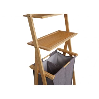 Καλάθι Απλύτων από Μπαμπού με 2 Χώρους και 3 Ράφια Idomya Maya 3001...