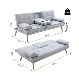 Καναπές - Κρεβάτι 72 x 181 x 77 cm HOMCOM 833-663