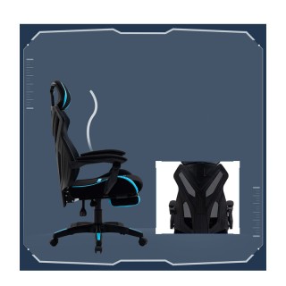 Καρέκλα Gaming με Υποπόδιο 65 x 65 x 119-129 cm Vinsetto 921-516BU Καρέκλα Gaming με Υποπόδιο 65 x 65 x 119-129 cm Vinsetto 921-516BU