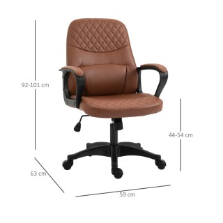 Καρέκλα Γραφείου Μασάζ 2 Σημείων 59 x 63 x 92-101 cm Χρώματος Καφέ ... Καρέκλα Γραφείου Μασάζ 2 Σημείων 59 x 63 x 92-101 cm Χρώματος Καφέ ...