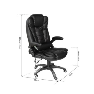 Καρέκλα Γραφείου Μασάζ 6 Σημείων HOMCOM A2-0055 Καρέκλα Γραφείου Μασάζ 6 Σημείων HOMCOM A2-0055