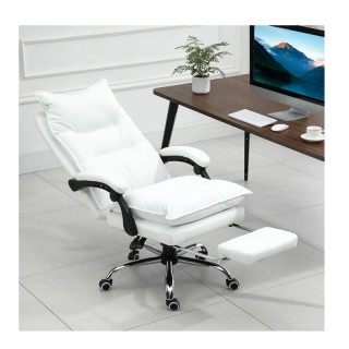 Καρέκλα Γραφείου με Υποπόδιο 66 x 72 x 122-130 cm Χρώματος Λευκό Vi... Καρέκλα Γραφείου με Υποπόδιο 66 x 72 x 122-130 cm Χρώματος Λευκό Vi...