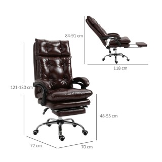 Καρέκλα Γραφείου με Υποπόδιο 70 x 72 x 121-130 cm Vinsetto 921-224 Καρέκλα Γραφείου με Υποπόδιο 70 x 72 x 121-130 cm Vinsetto 921-224