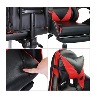 Καρέκλα Gaming με Υποπόδιο 61 x 63 x 117-127 cm Bakaji 02834658 Καρέκλα Gaming με Υποπόδιο 61 x 63 x 117-127 cm Bakaji 02834658