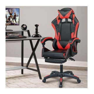 Καρέκλα Gaming με Υποπόδιο 61 x 63 x 117-127 cm Bakaji 02834658 Καρέκλα Gaming με Υποπόδιο 61 x 63 x 117-127 cm Bakaji 02834658