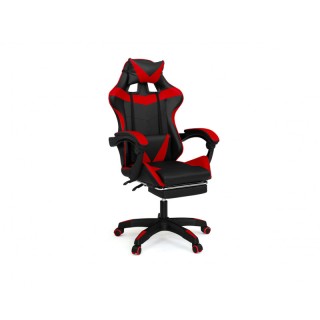 Καρέκλα Gaming με Υποπόδιο 63 x 62 x 114-124 cm Χρώματος Κόκκινο - ...
