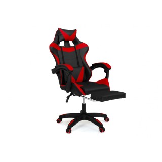 Καρέκλα Gaming με Υποπόδιο 63 x 62 x 114-124 cm Χρώματος Κόκκινο - ...