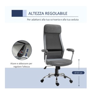 Καρέκλα Γραφείου 65 x 67 x 119-129 cm Vinsetto 921-385CG Καρέκλα Γραφείου 65 x 67 x 119-129 cm Vinsetto 921-385CG