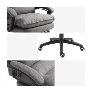 Καρέκλα Γραφείου Μασάζ 6 Σημείων με Υποπόδιο Χρώματος Γκρι Vinsetto... Καρέκλα Γραφείου Μασάζ 6 Σημείων με Υποπόδιο Χρώματος Γκρι Vinsetto...