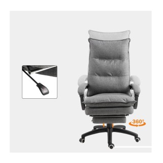 Καρέκλα Γραφείου Μασάζ 6 Σημείων με Υποπόδιο Χρώματος Γκρι Vinsetto...