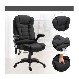 Καρέκλα Γραφείου Μασάζ 6 Σημείων 67 x 74 x 116-126 cm Χρώματος Μαύρ...