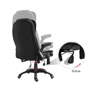 Καρέκλα Γραφείου Μασάζ 6 Σημείων 67 x 74 x 116-126 cm Χρώματος Μαύρ... Καρέκλα Γραφείου Μασάζ 6 Σημείων 67 x 74 x 116-126 cm Χρώματος Μαύρ...