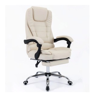 Καρέκλα Γραφείου με Υποπόδιο 63 x 70 x 113.5 - 123.5 cm Χρώματος Κρ...