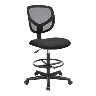 Καρέκλα Γραφείου με Υποπόδιο 64 x 64 x 97-117 cm Songmics OBN15BK Καρέκλα Γραφείου με Υποπόδιο 64 x 64 x 97-117 cm Songmics OBN15BK