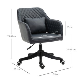 Καρέκλα Γραφείου με Μαξιλάρι Μασάζ 2 Σημείων 55 x 65 x 79-89 cm Vin... Καρέκλα Γραφείου με Μαξιλάρι Μασάζ 2 Σημείων 55 x 65 x 79-89 cm Vin...