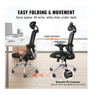 Καρέκλα Γραφείου με Οσφυϊκή Υποστήριξη και Προσκέφαλο VEVOR XZKBYTQ... Καρέκλα Γραφείου με Οσφυϊκή Υποστήριξη και Προσκέφαλο VEVOR XZKBYTQ...