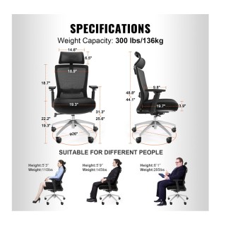Καρέκλα Γραφείου με Συρόμενο Κάθισμα και Οσφυϊκή Υποστήριξη VEVOR X... Καρέκλα Γραφείου με Συρόμενο Κάθισμα και Οσφυϊκή Υποστήριξη VEVOR X...