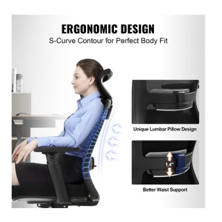 Καρέκλα Γραφείου με Συρόμενο Κάθισμα και Οσφυϊκή Υποστήριξη VEVOR X... Καρέκλα Γραφείου με Συρόμενο Κάθισμα και Οσφυϊκή Υποστήριξη VEVOR X...