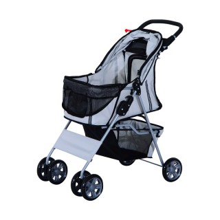 Καρότσι Μεταφοράς Κατοικιδίου 75 x 45 x 97 cm Χρώματος Γκρι PawHut ... Καρότσι Μεταφοράς Κατοικιδίου 75 x 45 x 97 cm Χρώματος Γκρι PawHut ...