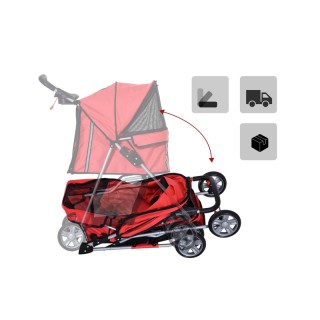 Καρότσι Μεταφοράς Κατοικιδίου 75 x 45 x 97 cm Χρώματος Κόκκινο PawH... Καρότσι Μεταφοράς Κατοικιδίου 75 x 45 x 97 cm Χρώματος Κόκκινο PawH...