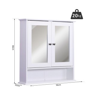 Καθρέπτης Μπάνιου με Ντουλάπι 56 x 13 x 58 cm Kleankin 834-182 Καθρέπτης Μπάνιου με Ντουλάπι 56 x 13 x 58 cm Kleankin 834-182