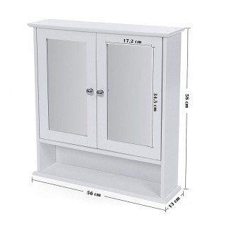 Καθρέπτης Μπάνιου με Ντουλάπι 56 x 13 x 58 cm Songmics LHC002 Καθρέπτης Μπάνιου με Ντουλάπι 56 x 13 x 58 cm Songmics LHC002