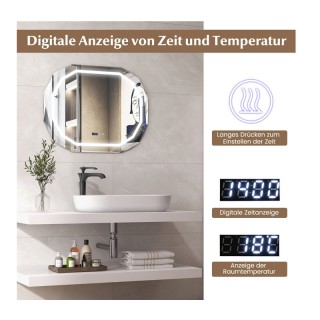 Καθρέπτης Μπάνιου με LED Φωτισμό 91.5 x 71 x 5 cm Costway BA8044DE Καθρέπτης Μπάνιου με LED Φωτισμό 91.5 x 71 x 5 cm Costway BA8044DE