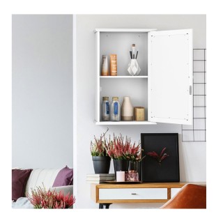 Καθρέπτης Μπάνιου με Ντουλάπι 34 x 15 x 53 cm Costway BA8033WH