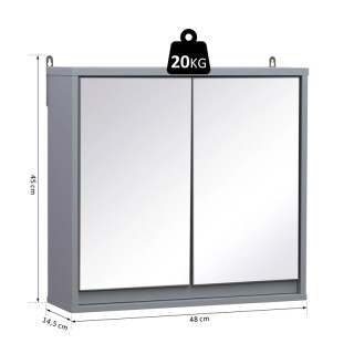 Καθρέπτης Μπάνιου με Ντουλάπι 48 x 14.5 x 45 cm HOMCOM 834-172 Καθρέπτης Μπάνιου με Ντουλάπι 48 x 14.5 x 45 cm HOMCOM 834-172