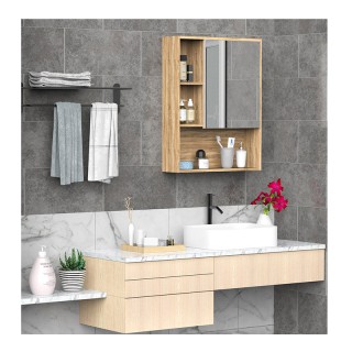 Καθρέπτης Μπάνιου με Ντουλάπι 60 x 15 x 76 cm Kleankin 834-259 Καθρέπτης Μπάνιου με Ντουλάπι 60 x 15 x 76 cm Kleankin 834-259