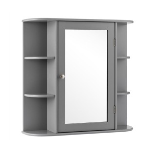 Καθρέπτης Μπάνιου με Ντουλάπι 66 x 16.7 x 63 cm Χρώματος Γκρι Costw... Καθρέπτης Μπάνιου με Ντουλάπι 66 x 16.7 x 63 cm Χρώματος Γκρι Costw...
