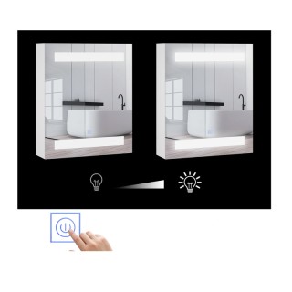 Καθρέπτης Μπάνιου με Ντουλάπι και LED Φωτισμό 60 x 50 x 15 cm HOMCO... Καθρέπτης Μπάνιου με Ντουλάπι και LED Φωτισμό 60 x 50 x 15 cm HOMCO...