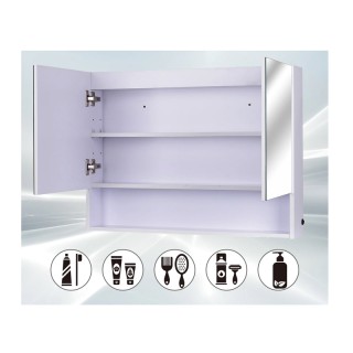 Καθρέπτης Μπάνιου με Ντουλάπι και LED Φωτισμό 80 x 60 x 15 cm HOMCO...