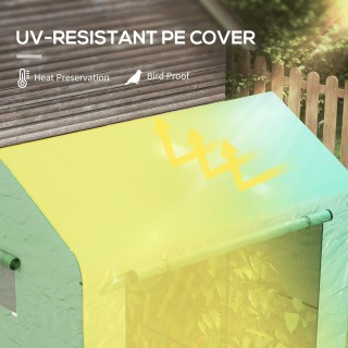 Outsunny θερμοκήπιο 2 τμημάτων με ρολό πόρτα και παράθυρα, χάλυβας ... Outsunny θερμοκήπιο 2 τμημάτων με ρολό πόρτα και παράθυρα, χάλυβας ...