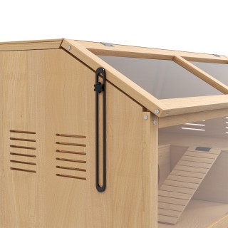 Κλουβί χάμστερ με πλατφόρμα, σκάλες, καλύβα και γέφυρα, σε ξύλο ελά... Κλουβί χάμστερ με πλατφόρμα, σκάλες, καλύβα και γέφυρα, σε ξύλο ελά...