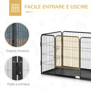 PawHut Dog Παρκοκρέβατο Μεταλλικός φράχτης για κατοικίδια με 4 πάνε... PawHut Dog Παρκοκρέβατο Μεταλλικός φράχτης για κατοικίδια με 4 πάνε...