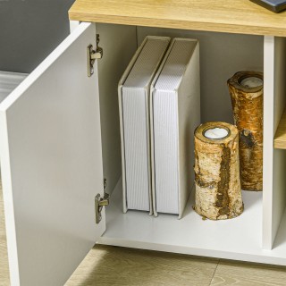 Έπιπλο τηλεόρασης HOMCOM σε σχήμα L για τηλεόραση 40 με 3 ανοιχτά ρ...